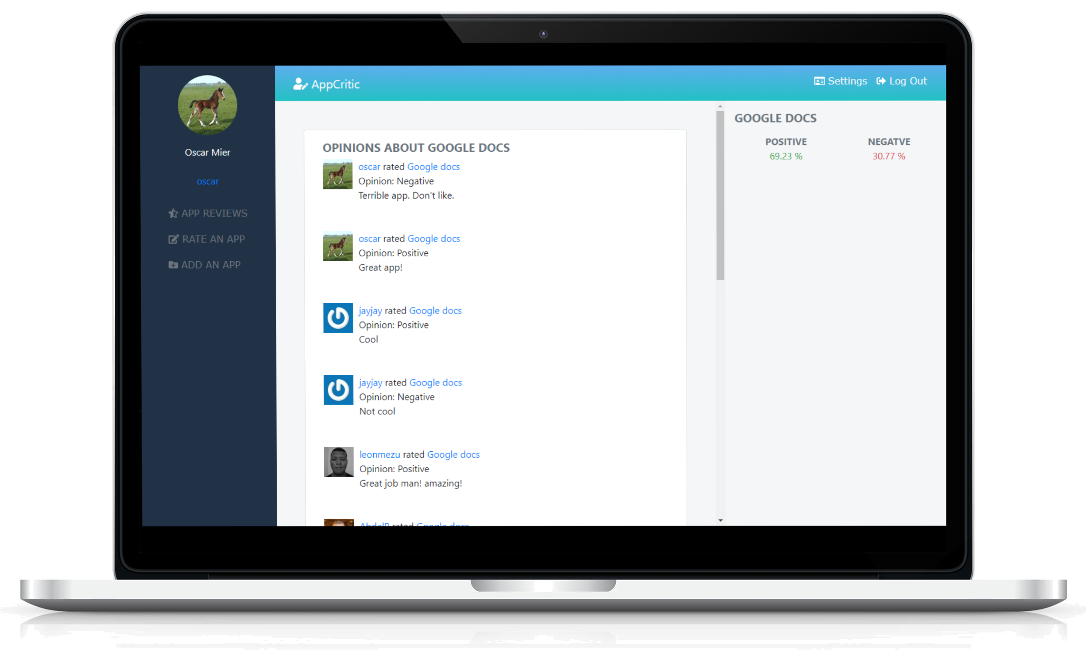 AppCritic screenshot