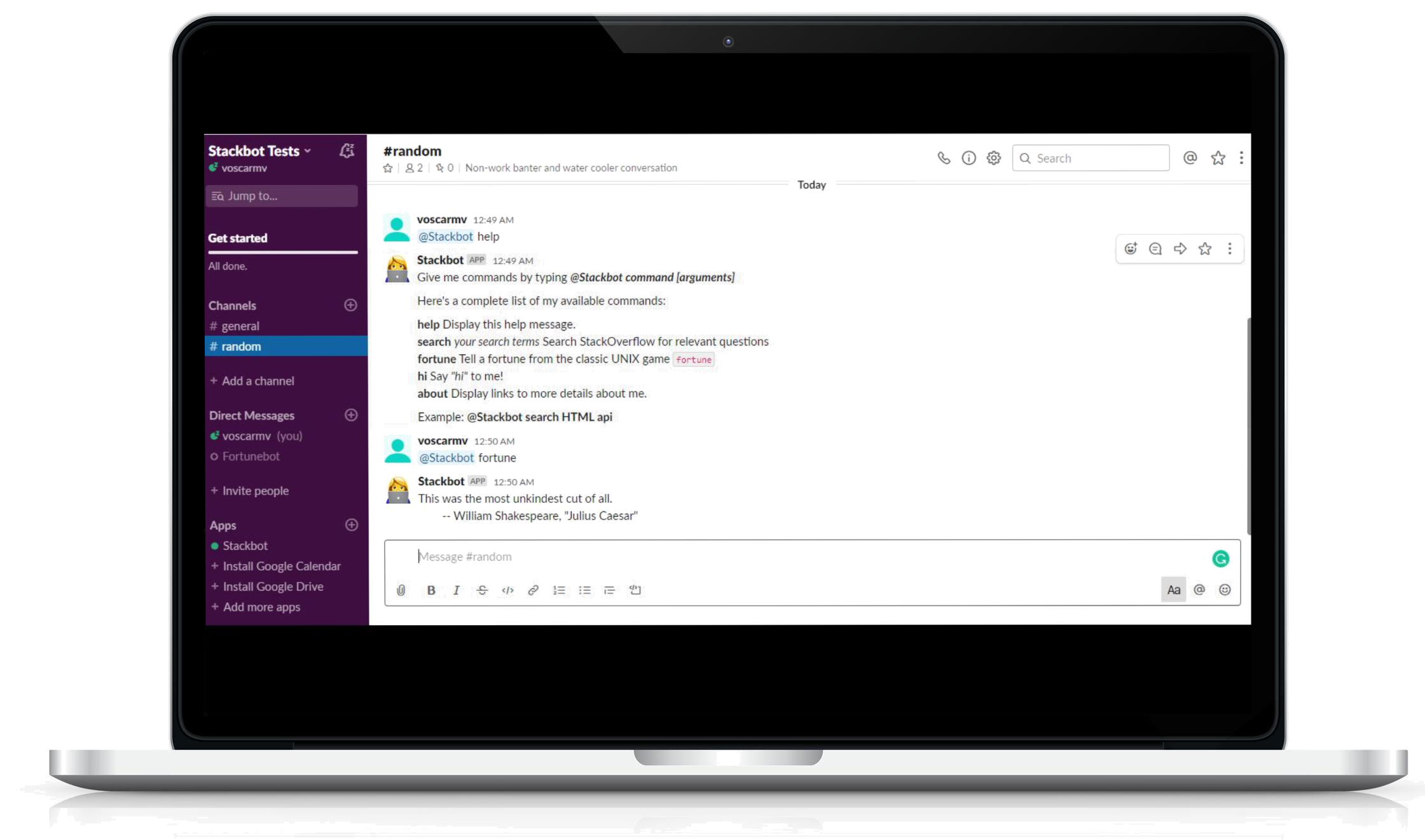 StackBot screenshot